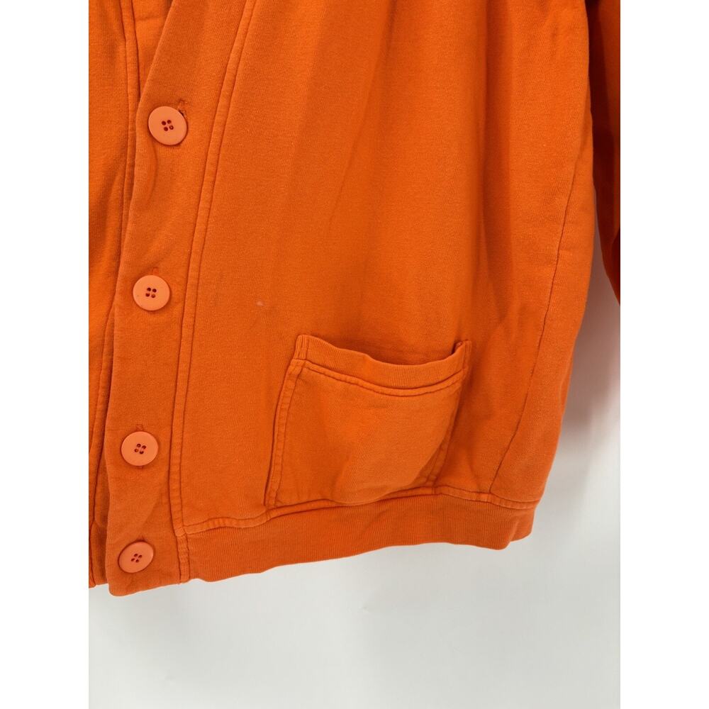 Pasta Vintage Cardigan Sweater Womens L/Xl Orange Button Front Pockets V Neck View 6
